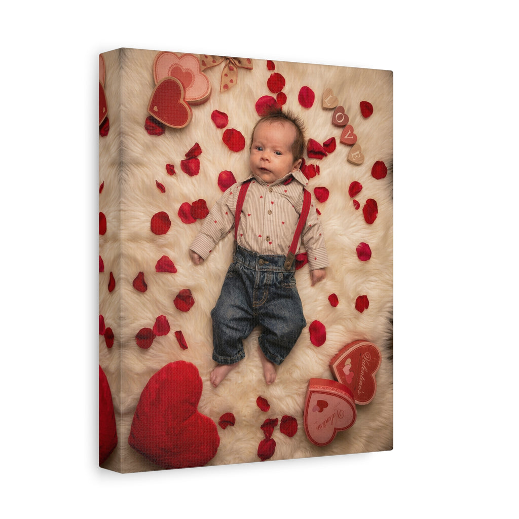 Baby Valentine Photo Matte Stretched Wall Art