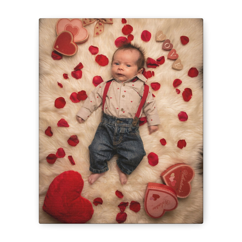 Baby Valentine Photo Matte Stretched Wall Art